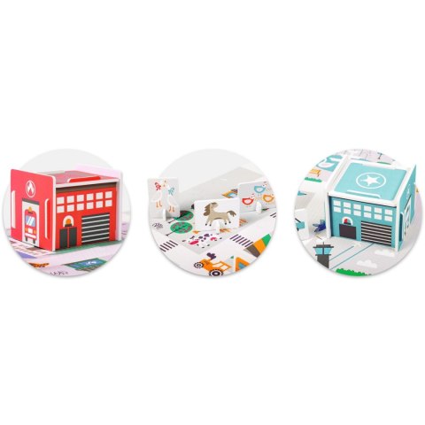 Mata piankowa puzzle 120x120cm + piankowe figurki Nukido Town Mata piankowa puzzle 120x120cm + piankowe figurki Nukido Town