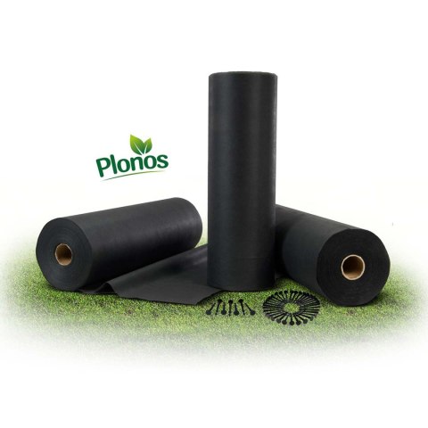 Agrotkanina ogrodowa 1,6 m x 50 m 70 g/m2 + 50 szpilek Plonos - czarna Agrotkanina ogrodowa 1,6 m x 50 m 70 g/m2 + 50 szpilek Plonos - czarna