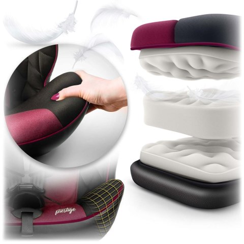 Fotelik samochodowy Nukido Prestige Line czarno-różowy 0-36 kg ISOFIX Fotelik samochodowy Nukido Prestige Line czarno-różowy 0-36 kg ISOFIX