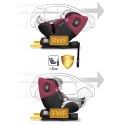 Fotelik samochodowy Nukido Prestige Line czarno-różowy 0-36 kg ISOFIX