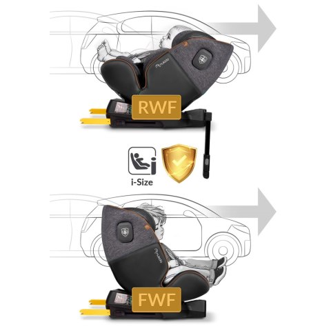 Fotelik samochodowy Nukido Prestige Line czarno-szary 0-36 kg ISOFIX Fotelik samochodowy Nukido Prestige Line czarno-szary 0-36 kg ISOFIX