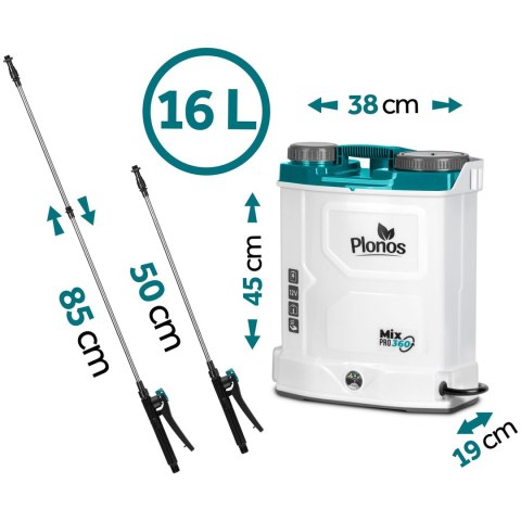 Opryskiwacz akumulatorowy z mieszalnikiem Plonos PL-603 Opryskiwacz akumulatorowy z mieszalnikiem Plonos PL-603