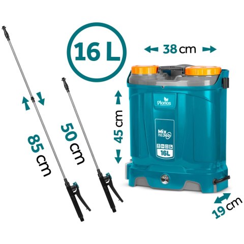 Opryskiwacz akumulatorowy z mieszalnikiem Plonos PL-604 Opryskiwacz akumulatorowy z mieszalnikiem Plonos PL-604