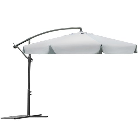 Parasol ogrodowy składany 6 segmentów szary 350cm Parasol ogrodowy składany 6 segmentów szary 350cm