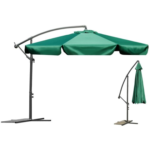 Parasol ogrodowy składany 6 segmentów zielony 350cm Parasol ogrodowy składany 6 segmentów zielony 350cm