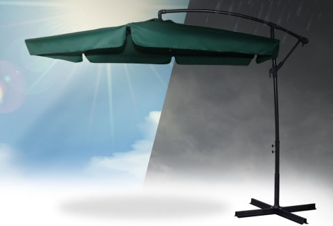 Parasol ogrodowy składany 6 segmentów zielony 350cm Parasol ogrodowy składany 6 segmentów zielony 350cm