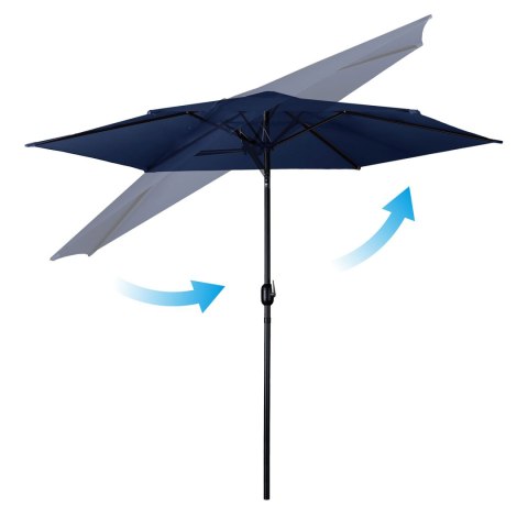 Parasol ogrodowy składany 6 segmentowy 300 cm z pokrowcem Plonos PL-884 Parasol ogrodowy składany 6 segmentowy 300 cm z pokrowcem Plonos PL-884