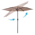 Parasol ogrodowy składany 6 segmentowy 300 cm z pokrowcem Plonos PL-884