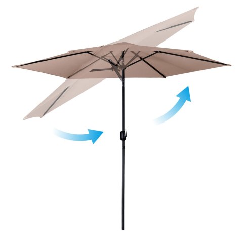 Parasol ogrodowy składany 6 segmentowy 300 cm z pokrowcem Plonos PL-884 Parasol ogrodowy składany 6 segmentowy 300 cm z pokrowcem Plonos PL-884