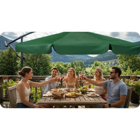 Parasol ogrodowy składany 6 segmentowy 350 cm z pokrowcem Plonos PL-880 Parasol ogrodowy składany 6 segmentowy 350 cm z pokrowcem Plonos PL-880