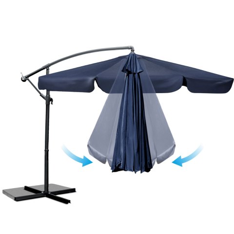 Parasol ogrodowy składany 6 segmentowy 350 cm z pokrowcem Plonos PL-880 Parasol ogrodowy składany 6 segmentowy 350 cm z pokrowcem Plonos PL-880