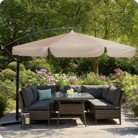 Parasol ogrodowy składany 6 segmentowy 350 cm z pokrowcem Plonos PL-880 Parasol ogrodowy składany 6 segmentowy 350 cm z pokrowcem Plonos PL-880
