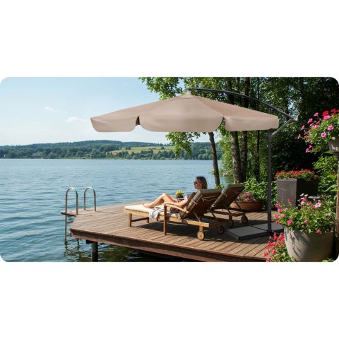 Parasol ogrodowy składany 6 segmentowy 350 cm z pokrowcem Plonos PL-880 Parasol ogrodowy składany 6 segmentowy 350 cm z pokrowcem Plonos PL-880