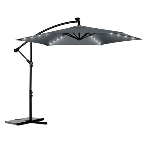 Parasol ogrodowy składany 6 segmentowy 350 cm z pokrowcem i lampkami Plonos PL-882 Parasol ogrodowy składany 6 segmentowy 350 cm z pokrowcem i lampkami Plonos PL-882