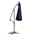 Parasol ogrodowy składany 8 segmentów granatowy 350cm