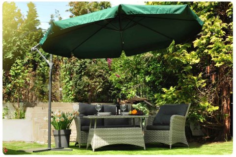 Parasol ogrodowy składany 8 segmentów zielony 350cm Parasol ogrodowy składany 8 segmentów zielony 350cm