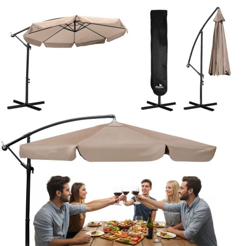 Parasol ogrodowy składany 8 segmentowy 350 cm z pokrowcem Plonos PL-881 Parasol ogrodowy składany 8 segmentowy 350 cm z pokrowcem Plonos PL-881