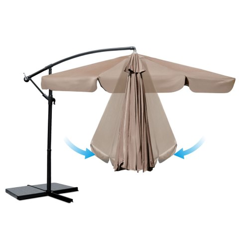 Parasol ogrodowy składany 8 segmentowy 350 cm z pokrowcem Plonos PL-881 Parasol ogrodowy składany 8 segmentowy 350 cm z pokrowcem Plonos PL-881