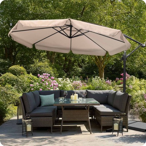 Parasol ogrodowy składany 8 segmentowy 350 cm z pokrowcem Plonos PL-881 Parasol ogrodowy składany 8 segmentowy 350 cm z pokrowcem Plonos PL-881