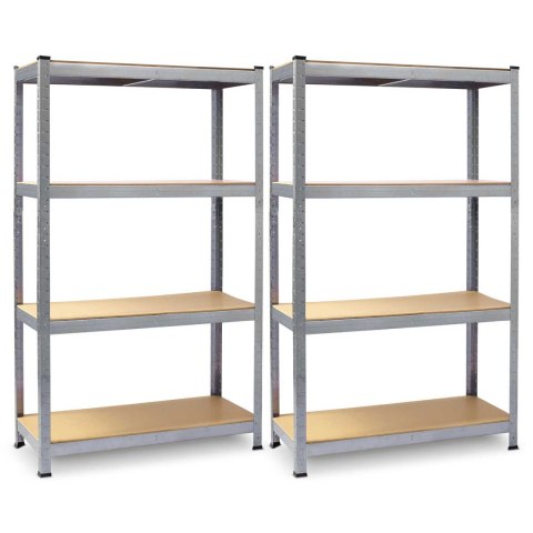 Regał metalowy magazynowy zestaw 2 szt 150 x 75 x 30 cm Plonos PL-700 Regał metalowy magazynowy zestaw 2 szt 150 x 75 x 30 cm Plonos PL-700