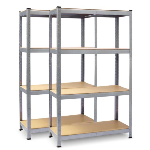 Regał metalowy magazynowy zestaw 2 szt 150 x 75 x 30 cm Plonos PL-700 Regał metalowy magazynowy zestaw 2 szt 150 x 75 x 30 cm Plonos PL-700