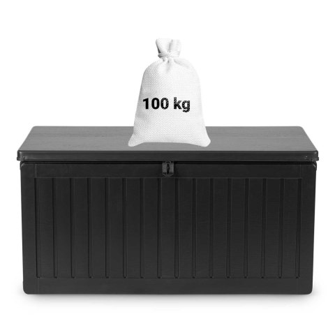 Skrzynia ogrodowa 109 x 51 x 55 cm 270 litrów czarna Skrzynia ogrodowa 109 x 51 x 55 cm 270 litrów czarna