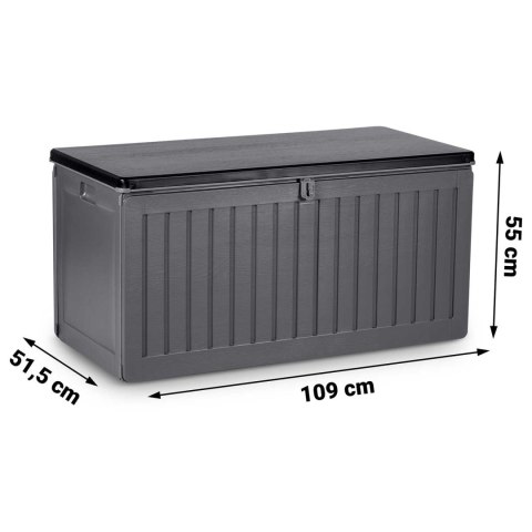 Skrzynia ogrodowa 109 x 51 x 55 cm 270 litrów szara Skrzynia ogrodowa 109 x 51 x 55 cm 270 litrów szara