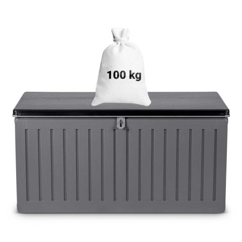 Skrzynia ogrodowa 109 x 51 x 55 cm 270 litrów szara Skrzynia ogrodowa 109 x 51 x 55 cm 270 litrów szara