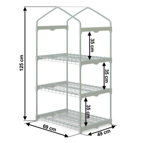 Szklarnia regał 69 x 49 x 125 cm Plonos 4921 Szklarnia regał 69 x 49 x 125 cm Plonos 4921