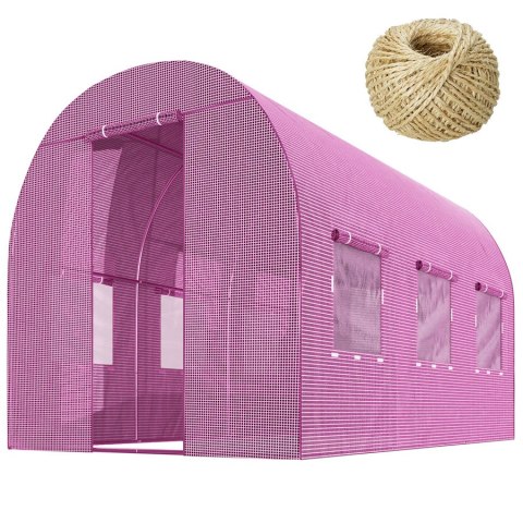 Tunel ogrodowy 2 x 3 m (6m2) różowy Plonos Tunel ogrodowy 2 x 3 m (6m2) różowy Plonos