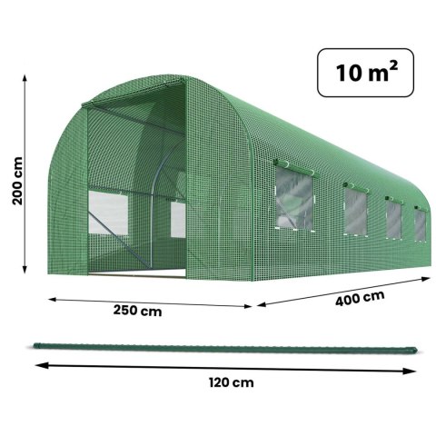Tunel ogrodowy 2,5 x 4 m (10m2) Plonos Tunel ogrodowy 2,5 x 4 m (10m2) Plonos