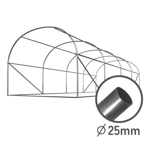 Tunel ogrodowy 2,5 x 4 m (10m2) różowy Plonos Tunel ogrodowy 2,5 x 4 m (10m2) różowy Plonos
