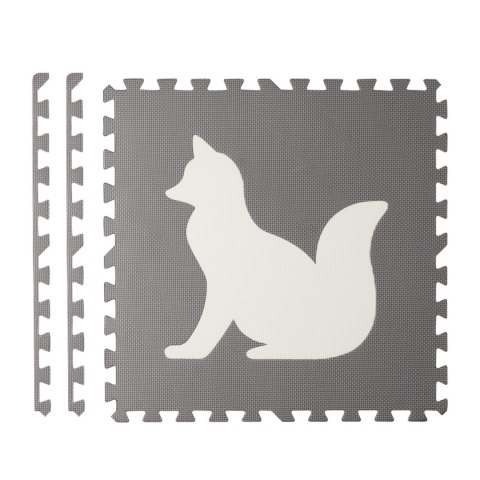 Duża mata piankowa, puzzle, zwierzątka białe i szare 6 szt Duża mata piankowa, puzzle, zwierzątka białe i szare 6 szt