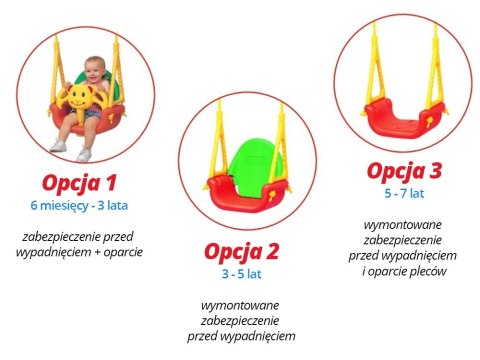 Huśtawka bezpieczna 3w1 Miś 424 Huśtawka bezpieczna 3w1 Miś 424