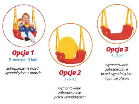 Huśtawka bezpieczna 3w1 z grzechotką 421 Huśtawka bezpieczna 3w1 z grzechotką 421