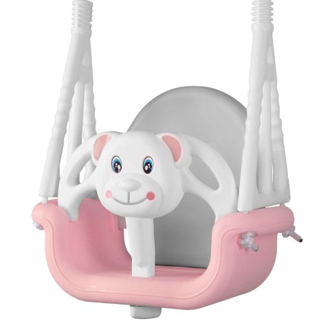 Huśtawka kubełkowa Miś 3w1 Ricokids różowa Huśtawka kubełkowa Miś 3w1 Ricokids różowa
