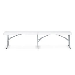 Ławka ogrodowa składana 180 cm Plonos biała
