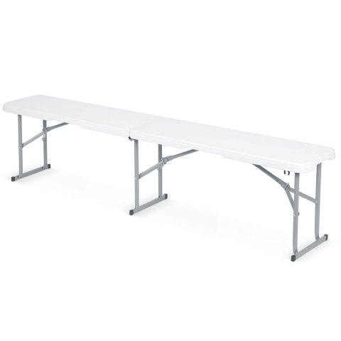 Ławka ogrodowa składana 180 cm Plonos biała Ławka ogrodowa składana 180 cm Plonos biała