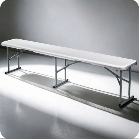 Ławka ogrodowa składana 180 cm Plonos biała Ławka ogrodowa składana 180 cm Plonos biała