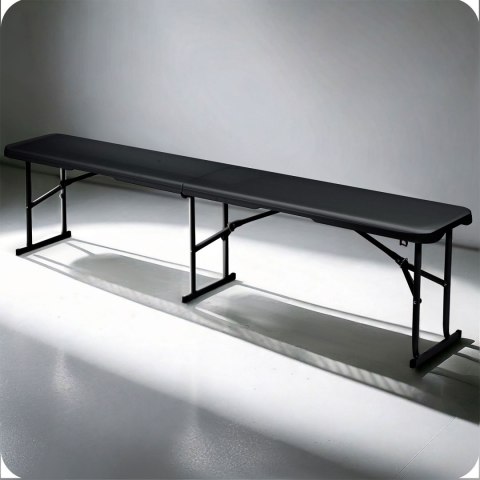 Ławka ogrodowa składana 180 cm Plonos czarna Ławka ogrodowa składana 180 cm Plonos czarna