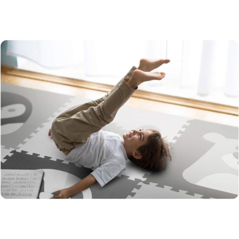 Mata piankowa puzzle 180x180cm 9 szt szare zwierzątka Mata piankowa puzzle 180x180cm 9 szt szare zwierzątka