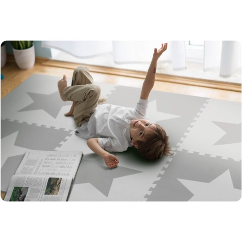 Mata piankowe duże puzzle piankowe szachownica 180x180cm 9szt - gwiazdki Mata piankowe duże puzzle piankowe szachownica 180x180cm 9szt - gwiazdki