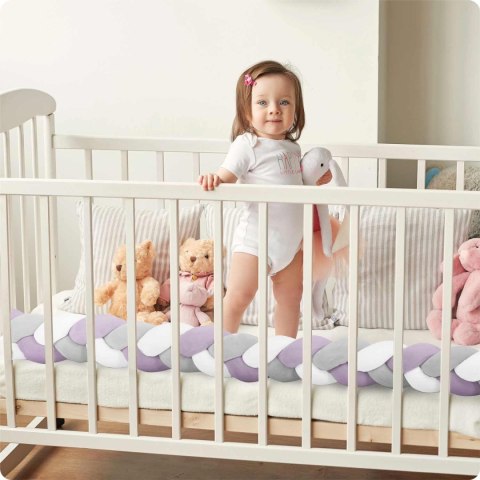 Otulacz do łóżeczka Ricokids 3m - fioletowo-szary Otulacz do łóżeczka Ricokids 3m - fioletowo-szary