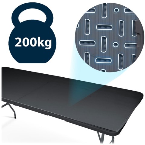 Stół ogrodowy składany 180 cm Plonos czarny Stół ogrodowy składany 180 cm Plonos czarny