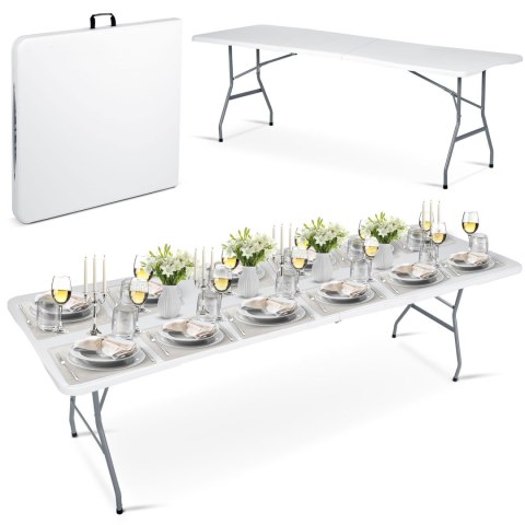 Stół ogrodowy składany 244 cm Plonos biały Stół ogrodowy składany 244 cm Plonos biały