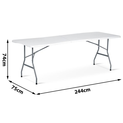 Stół ogrodowy składany 244 cm Plonos biały Stół ogrodowy składany 244 cm Plonos biały