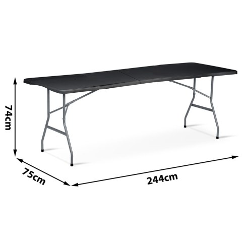 Stół ogrodowy składany 244 cm Plonos czarny Stół ogrodowy składany 244 cm Plonos czarny