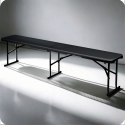 Zestaw ogrodowy składany ławka + 2 ławki 180 cm Plonos czarny