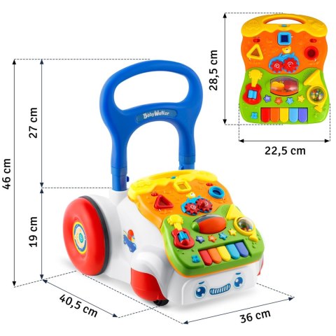 Chodzik edukacyjny z muzyką 2w1 RK-744 Ricokids biały Chodzik edukacyjny z muzyką 2w1 RK-744 Ricokids biały