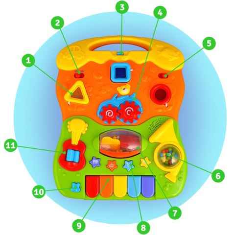 Chodzik edukacyjny z muzyką 2w1 RK-744 Ricokids biały Chodzik edukacyjny z muzyką 2w1 RK-744 Ricokids biały